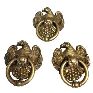 Ornate Brass Eagle Large Drawer Handle Pulls Patriotic Woodwork Federal